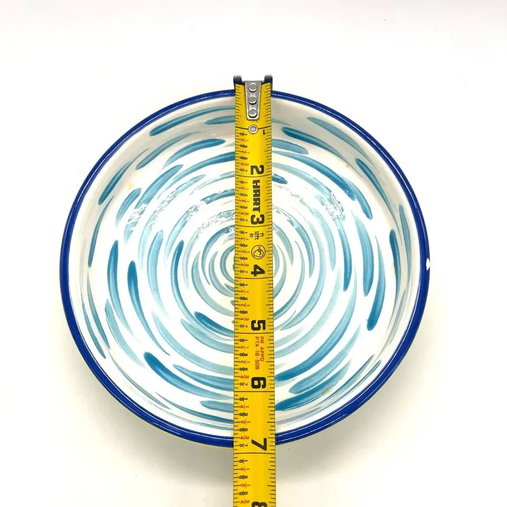 Les Tropiques by Strata Group Shallow Serving Bowl Hand Painted *Paint Chip